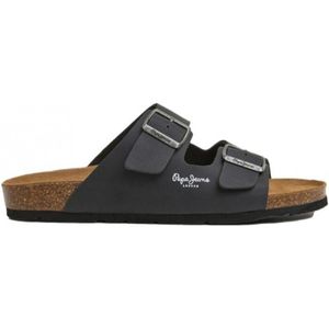 Pepe Jeansvoor mannen. PMS90108 Dubbele Kansas Anatomische Sandalen zwart (43), Plat, Geen, Casual