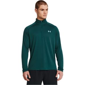 Under Armourvoor mannen. 1328495 UA Tech ½ Zip top lange mouw groen (L), Sportief, Meerdere sporten, Polyester, Lange mouwen