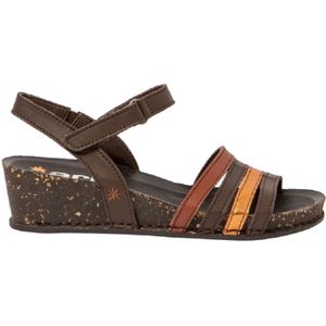 Artvoor vrouwen. 1194311VY003_0MU Leren sandalen 1943 veelkleurig (42), Leer, 3 tot 5 cm, Klittenband, Casual