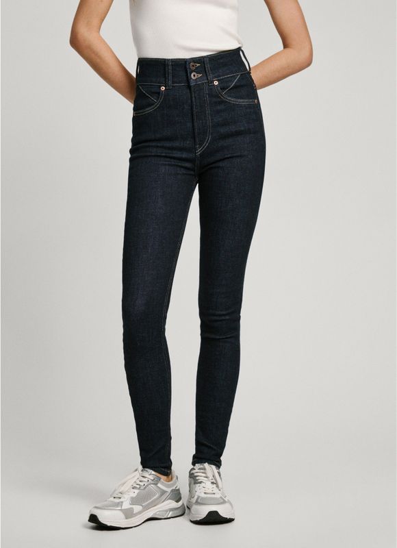 Pepe Jeans - PL204835BC1 - Jeans - Marineblauw - Super Skinny Contour Uhw