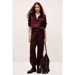 BA&SHvoor vrouwen. 1H25CHAR Maroon Charly broek (34), Casual, Granaatappel, Polyester