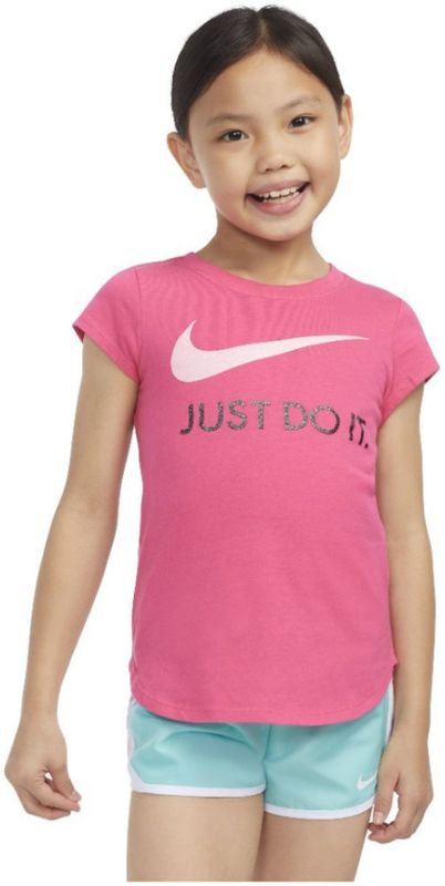 Nike - Swoosh JDI T-shirt - Roze - Katoen - Korte Mouwen