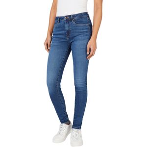 Pepe Jeansvoor vrouwen. PL204584GX6 Blauwe skinny jeans (25/30), Casual, Katoen, Denim