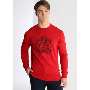 Lois Jeansvoor mannen. 165943964 Heraldica rood grafisch sweatshirt (S), Casual, Katoen