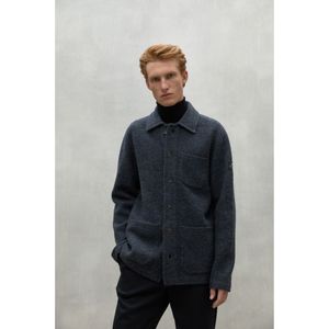 ECOALFvoor mannen. MCMGAKNRIMO00663W24-338 Donkergrijs Rimo jack (S), Casual, Duurzaam, Gerecyclede Wol