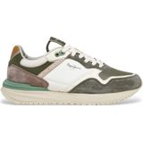 Pepe Jeans - Buster Pro - Sneakers - Groen - Synthetisch - Urban Stijl