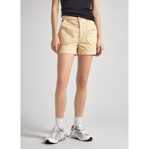 Pepe Jeansvoor vrouwen. PL801096 Valentina beige korte broek (25), Casual, Katoen, Duurzaam