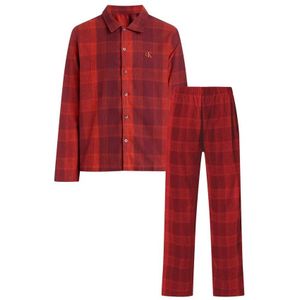 Calvin Kleinvoor mannen. 000NM2463E Pyjamabroek flanel rood (L), Homewear, Katoen, Lange mouwen