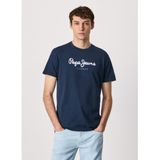 Pepe Jeansvoor mannen. PM508208 Eggo N T-shirt zwart (XL), Casual, Katoen, Korte mouwen, Duurzaam