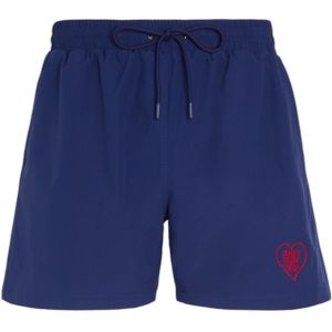 Family Firstvoor mannen. WIS2501 Hart zwempak marine (L), Strandkleding, Polyester, Marineblauw