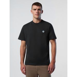 North Sailsvoor mannen. 692970 Mouw Basic Bollo T-shirt zwart (L), Casual, Katoen, Korte mouwen