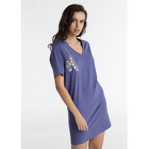 Lois Jeansvoor vrouwen. 448322693 Kort zwart jurkje (XS), Casual, Katoen, Korte mouwen