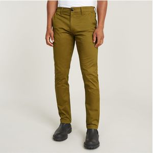 G-Starvoor mannen. D19204-D949-248 Bruine Slim Chino Broek (32/34), Casual, Katoen