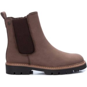 Xtivoor vrouwen. 14219901-TAUPE XTI VROUWENBOOT XTI 142199 taupe (35), Bruin, Plat, 1 tot 3 cm, Ritssluiting, Geen, Casual, Imitatieleer