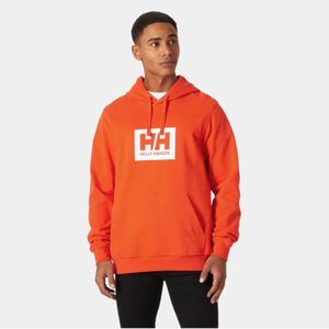 Helly Hansenvoor mannen. 53289 Hoodie HH Box oranje (XL), Casual, Katoen, Lange mouwen