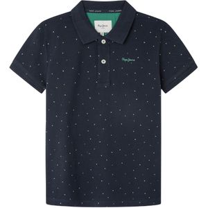 Pepe Jeansvoor jongens. PB540939 Umer marine polo (14Años= 164cm), Casual, Katoen, Korte mouwen, Duurzaam, Marineblauw, kinderkleding