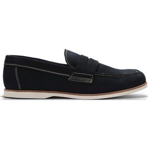 Timberlandvoor mannen. TB0A5ZD10191 Leren sportschoenen zonder veters navy (40 W), Leer, Geen, Casual, Klassiek, Marineblauw