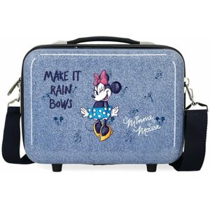 Joumma Bagsvoor meisjes. 4533921 ABS Toilettas Minnie Maak het Regenbogen blauw -29x21x15cm (OSFA), Casual, Synthetisch, ABS/polycarbonaat,