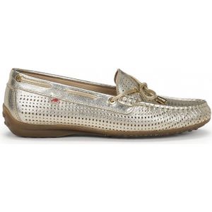 Fluchosvoor vrouwen. F1428 Bruni Leren Mocassins F1428 goudkleurig (35), Leer, Plat, Geen, Casual