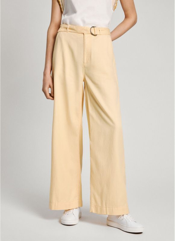 Chino Broek - Marineblauw - Tencel en Katoen - Casual Stijl