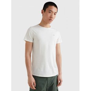 Tommy Jeansvoor mannen. DM0DM09586 Klassiek slim fit T-shirt (M), Casual, Grijs, Katoen, Polyester, Korte mouwen