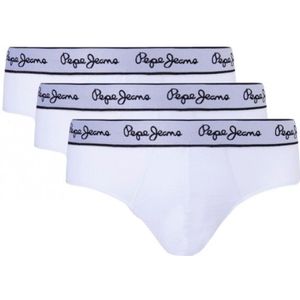 Pepe Jeansvoor mannen. PMU10970 Pack 3 witte Classic Briefs (XXL), Homewear, Biologisch katoen, Duurzaam