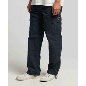 Superdryvoor mannen. M7011029A Marine losse cargo broek (30/32), Casual, Katoen, Marineblauw