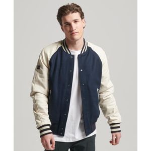 Superdry - M5011730A - Bomberjack - Marineblauw - Casual - Wol