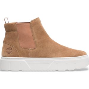 Timberlandvoor vrouwen. TB0A41VJEIZ1 Bruine Laurier leren enkellaarsjes (37.5 W), Leer, Plat, Geen, Casual, Duurzaam