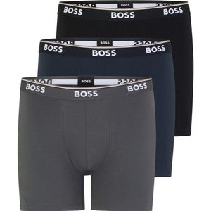 BOSSvoor mannen. 50475298 3-pack Power boxershorts marine, zwart, grijs (5XL), Homewear, Katoen, Marineblauw