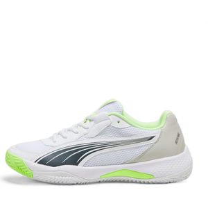 Pumaunisex. 10759804 Nova Court Sneakers wit (46.5), Plat, Veters, Sportief, Tennis/padels, Meerdere sporten