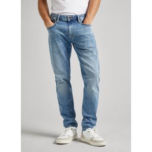 Pepe Jeans - PM207390MN5 - Jeans - Blauw - Taps Toelopende Pasvorm, Stretch Denim