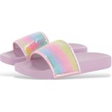 Billieblushvoor meisjes. U20688 Lila teenslippers met lovertjes (30), Plat, Geen, Strandkleding, kinderkleding