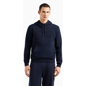Emporio Armani Ea7, Heren, Sweatshirts & Hoodies, Blauw, Maat: XL Katoen,