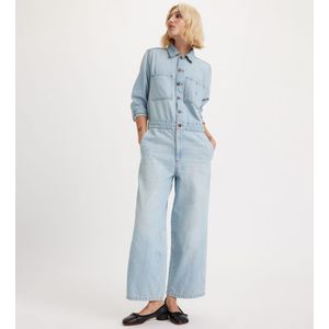 Levi'svoor vrouwen. A5930-0006 Overall Iconic Lichtgewicht blauw (M), Casual, Katoen, Denim, Lange mouwen