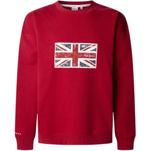 Pepe Jeansvoor mannen. PM582845 Union Crew Sweatshirt rood (L), Casual, Katoen