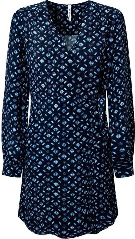 Pepe Jeans - Ernes - Jurk - Marineblauw - Lange Mouwen - Duurzaam