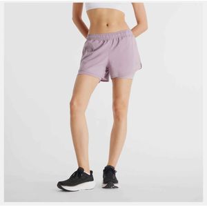 New Balancevoor vrouwen. WS41225 Sport Essentials 2-in-1 3"" paarse korte broek (L), Sportief, Lila, Meerdere sporten, Gerecycled polyester,