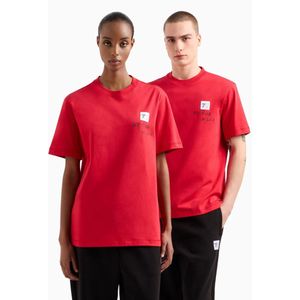 EA7unisex. 7X000032_AF13243 Ti amo wit t-shirt met korte mouwen (M), Casual, Katoen