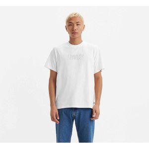 Levi'svoor mannen. 16143-1477 Relaxed Fit Grafisch T-shirt wit (XL), Casual, Katoen, Korte mouwen