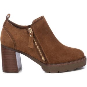 Carmelavoor vrouwen. 16186001-CAMEL dameslaars 161860 bruin (40), Leer, 5 tot 8 cm, Ritssluiting, Casual