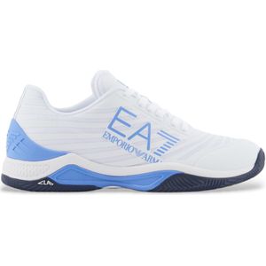 EA7unisex. X8X079_XK203 Tennis Tech Clay tennisschoenen wit (43 1/3), Plat, Veters, Sportief, Tennis/padels