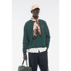 Family Firstvoor mannen. SS2403 Sweater Hart marine (XL), Casual, Katoen, Marineblauw