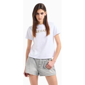 Armani Exchangevoor vrouwen. 6DYT36YJ7VZ1000 Standaard T-shirt wit (XS), Casual, Katoen, Korte mouwen