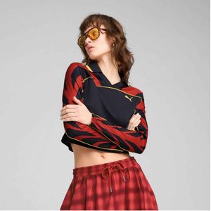 Puma - Road To Unity - T-shirt - Geen Kleur - 100% Gerecycled Polyester, Lange Mouwen, Slim Fit