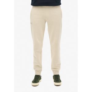 Superdryvoor mannen. M7011170A Essentiële joggerbroek met logo beige (M), Casual, Katoen, Gerecycled polyester