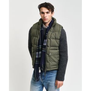 Gantvoor mannen. 7006444 Donzen gilet halflang groen (XL), Casual, Gerecycled polyester, Duurzaam