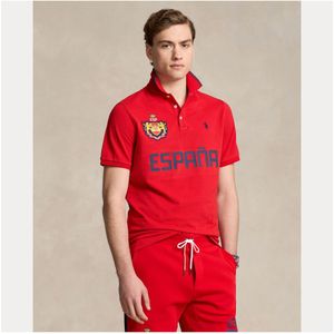 Polo Ralph Laurenvoor mannen. 710944670001 Polo Classic Fit Spanje rood (L), Casual, Katoen, Korte mouwen
