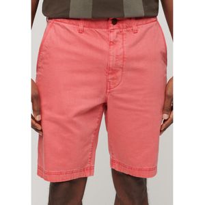 Superdryvoor mannen. M7110397A Officiersshort chino roze (30), Casual, Katoen