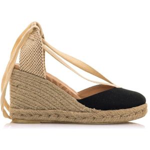 Mustang - Louisa - Sandalen - Zwart - Hoogte Hak 7 cm - Casual